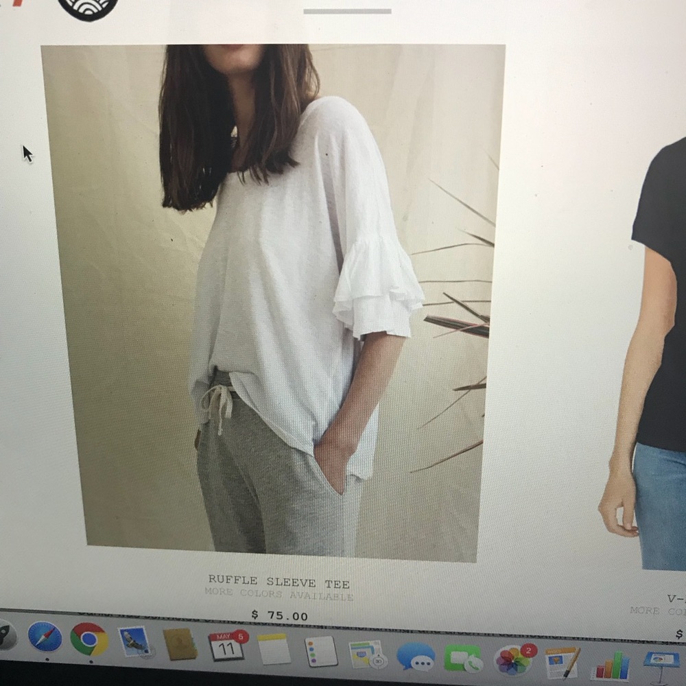 Ruffle sleeved tee size 2